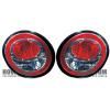 Beetle baklampor LED krom/rd